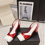 CC 2026 Slingbacks 9cm Red White Patent Leather 721442
