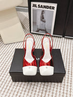CC 2026 Slingbacks 9cm Red White Patent Leather 721442