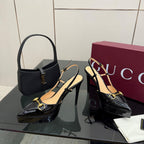 GG 25 Platform Sandals 11.8cm Black Patent Leather
