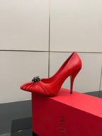 VT Panthea Pumps 105Mm Red Goatskin 630181