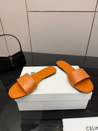 CL Coast Mule Orange Calfskin 725654