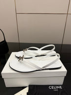 CL Biki Sandal White Calfskin 725673