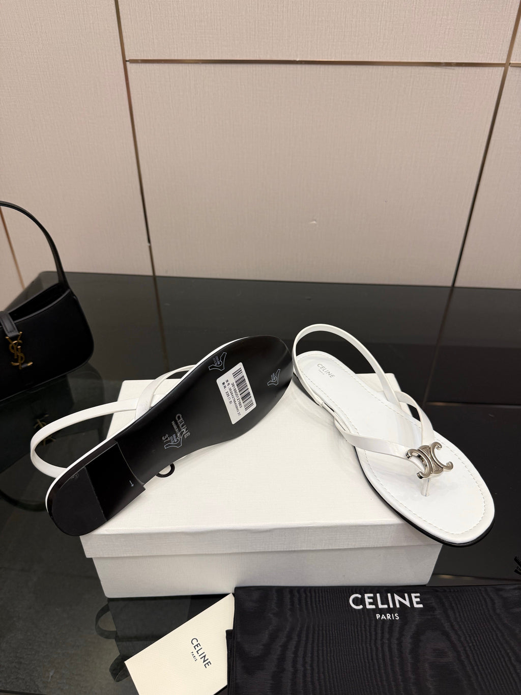CL Biki Sandal White Calfskin 725673