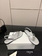 CL Biki Sandal Sliver Calfskin 725674