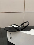 CL Biki Sandal Black Calfskin 725675