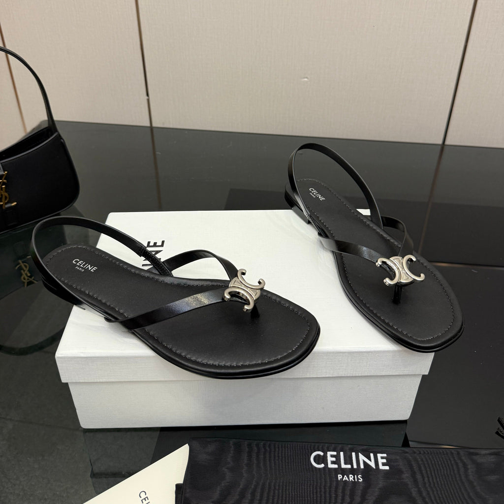 CL Biki Sandal Black Calfskin 725675
