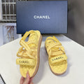 CC 2026 Sandal Yellow Rope Calfskin 675898