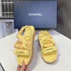 CC 2026 Sandal Yellow Rope Calfskin 675898
