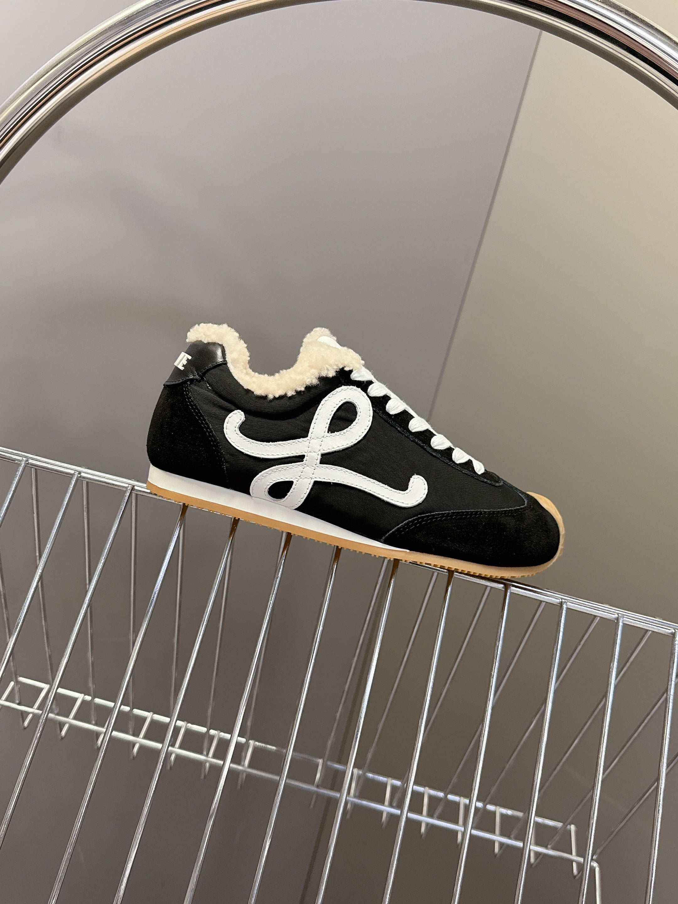 Loewe Ballet Runner 2.0 Sneaker Black Suede Shearing 536832