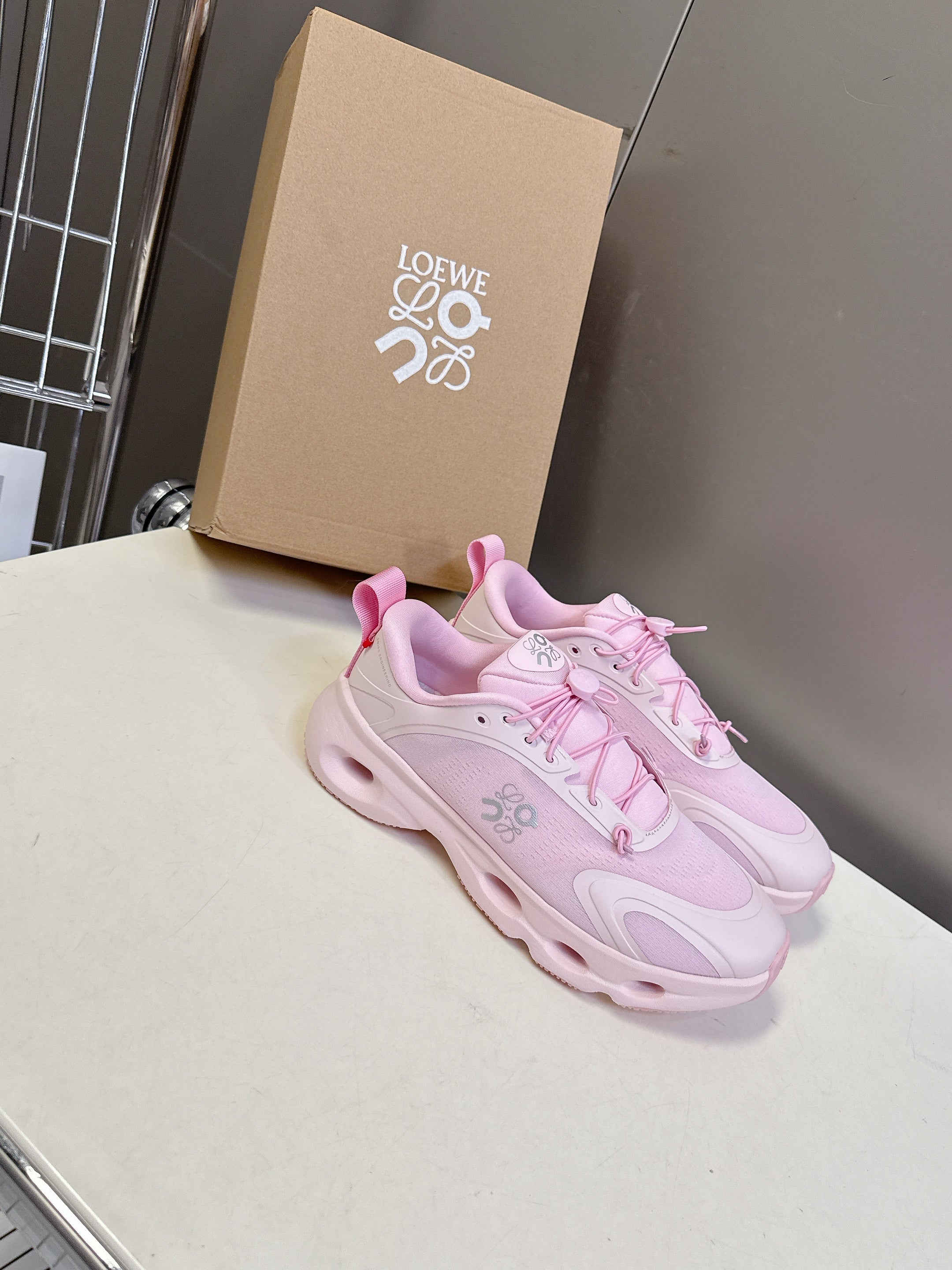 Loewe x On Cloudsolo Sneakers Pink Polyester and Mesh 536843
