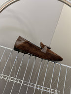 YSL 26s Loafer Dark Brown Leather 635582