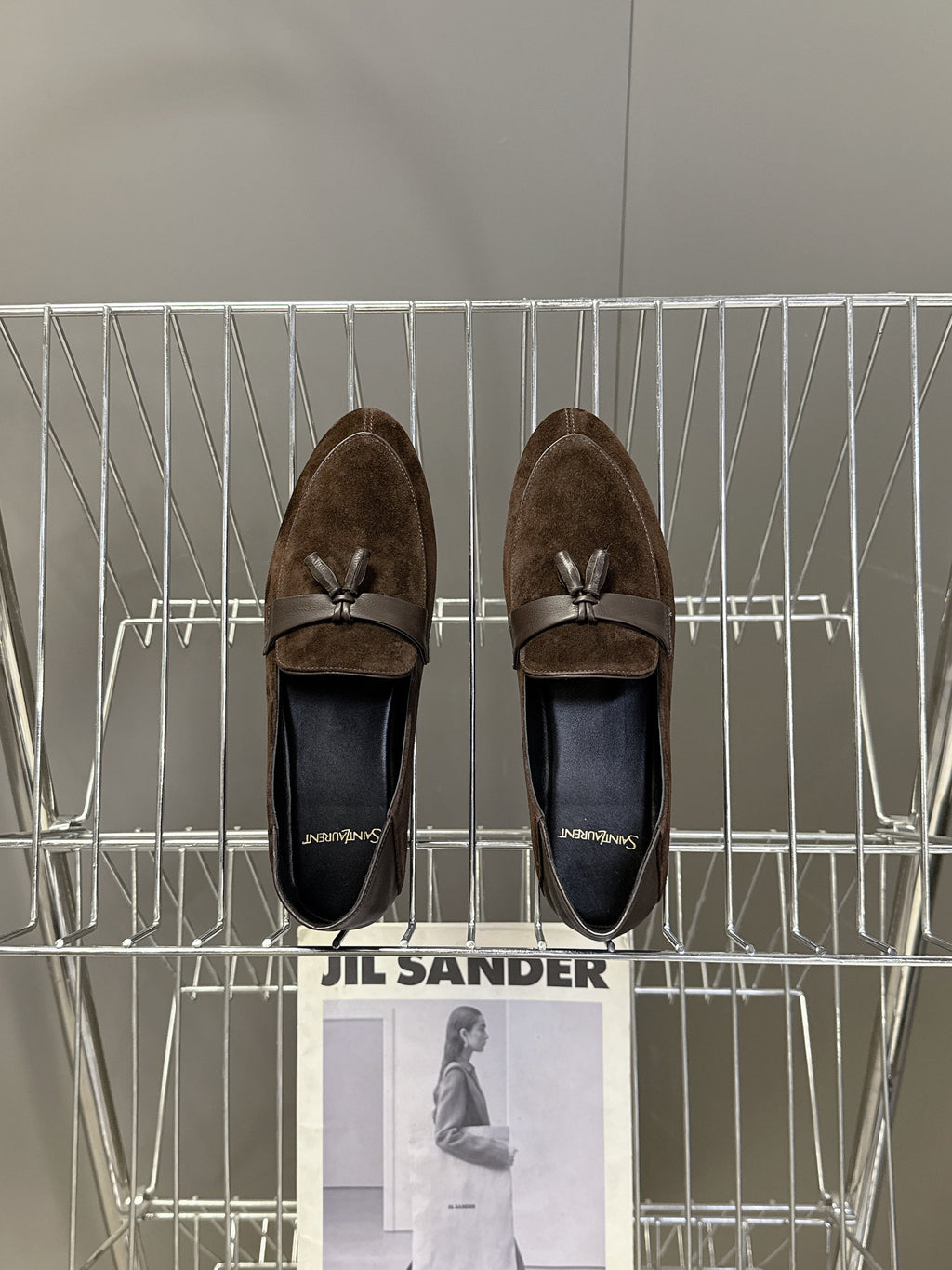 YSL 26s Loafer Dark Brown Leather 635582
