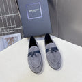 YSL 26s Loafer Black Grey Leather 635583