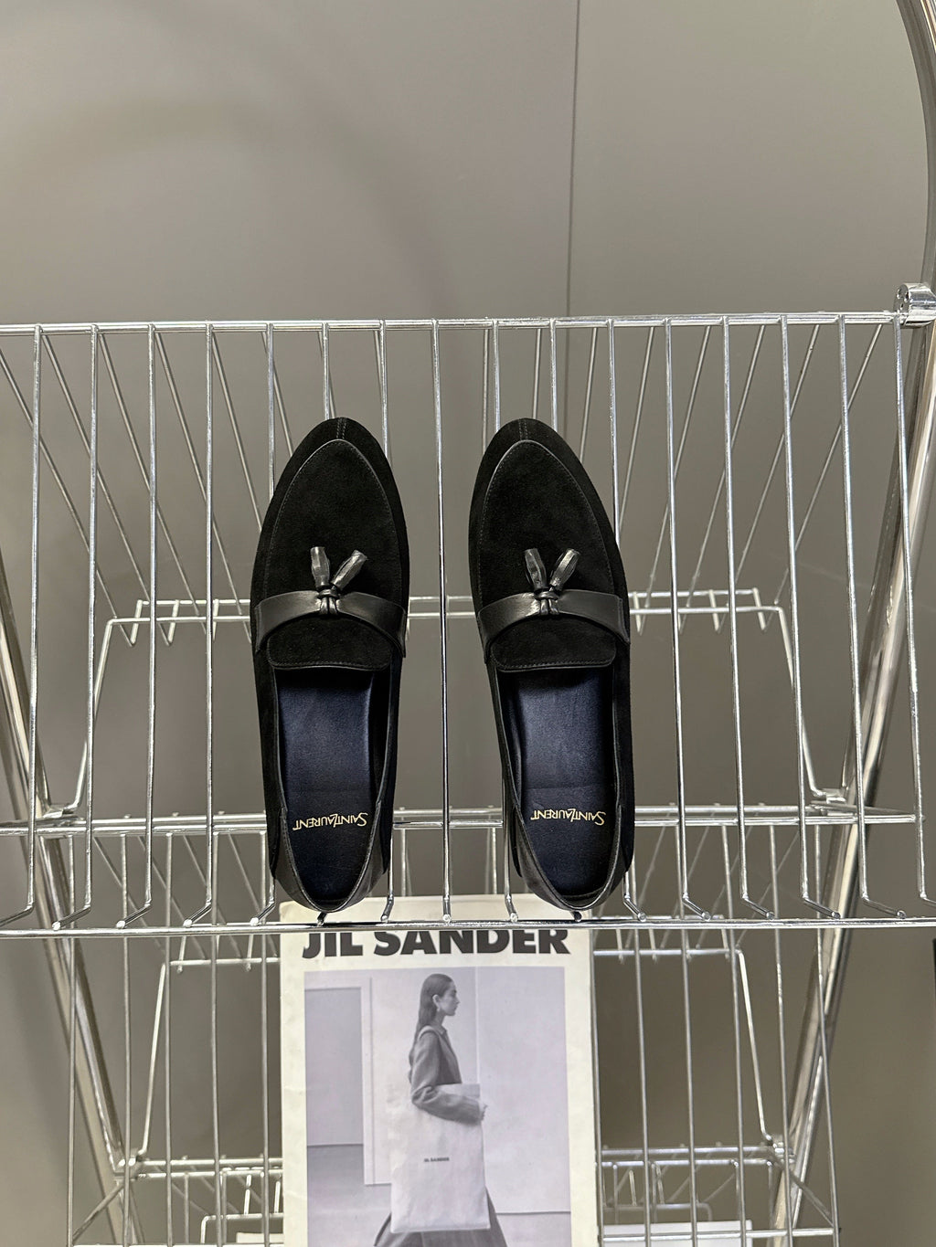 YSL 26s Loafer Black Suede Leather 635584