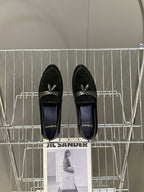YSL 26s Loafer Black Suede Leather 635584