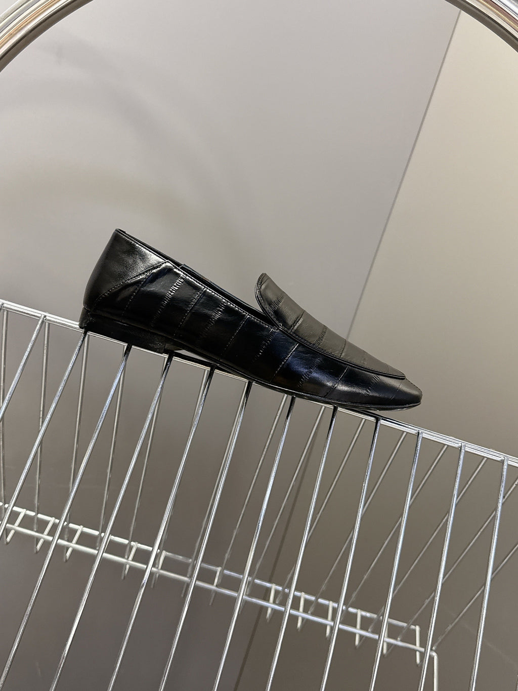 YSL 26s Loafer Black Embossed Leather 635587