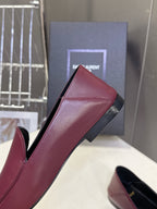 YSL 26s Loafer Burgundy Glossy Leather 635588