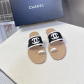 CC Spring Summer 2026 Mules Beige Black White Raffia Lambskin 635521