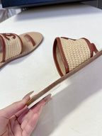CC Spring Summer 2026 Mules Beige Brown Raffia Lambskin 635523