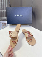 CC Spring Summer 2026 Mules Beige Brown Raffia Lambskin 635523
