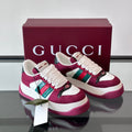 GG Men's Screener Sneaker Red White Canvas 524667