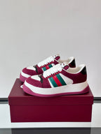 GG Men's Screener Sneaker Red White Canvas 524667