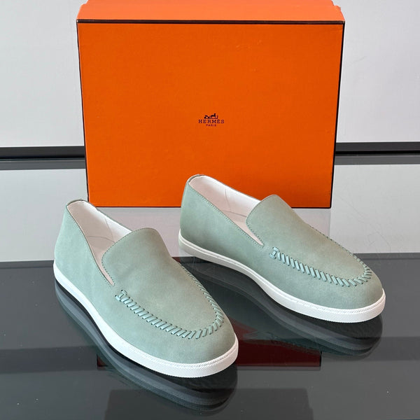 HM Men's Kiddy Slip-on Light Green Suede 718280