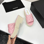 CC 25 Platform Slides Cowhide and Sheepskin 270783