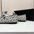 CC 25 Mary Jane Flats Fabric and Sheepskin 270785