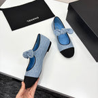 CC 25 Mary Jane Flats Fabric and Sheepskin 270785