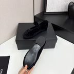 CC 25 Mary Janes In Black Velvet And Sheepskin 352463