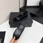 CC 25 Mary Janes In Black Sheepskin And Grosgrain 352467
