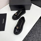 CC25 Lace-up Sneakers Black Fabric And Patent Leather 352501