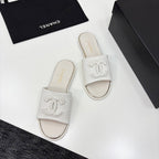 CC 25 Open Heel Mule White Cultured Pearls And Sheepskin 368861