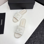 CC 25 Open Heel Mule White Cultured Pearls And Sheepskin 368861