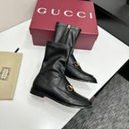 GG Jordaan Horsebit Ankle Boots 2.5 Black Sheepskin 626775
