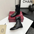 GG Jordaan Horsebit Ankle Boots 2.5 Black Sheepskin 626775