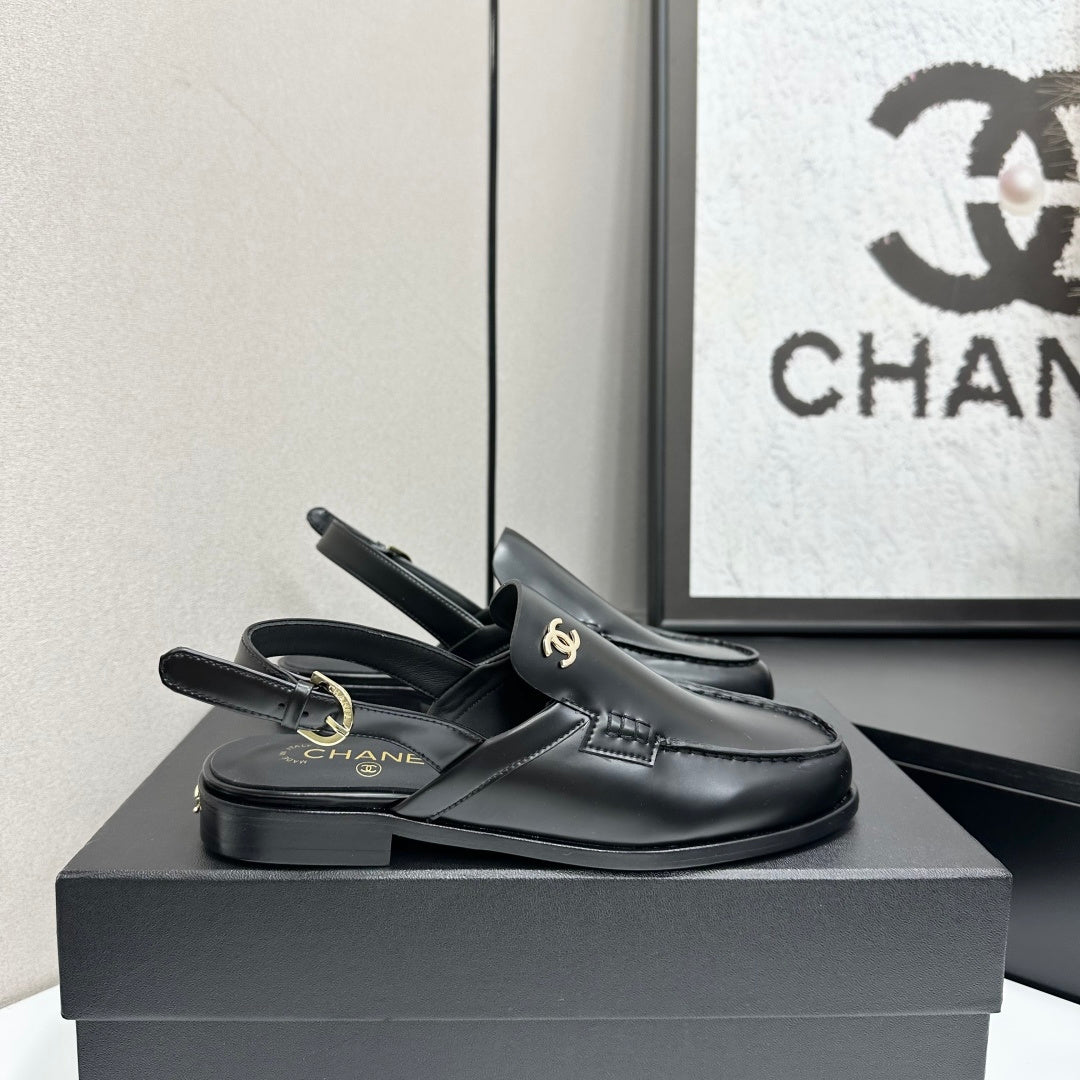 CC SS 2026 Pre Slingbacks Black Calfskin 630504
