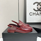 CC SS 2026 Pre Slingbacks Burgundy Calfskin 630506