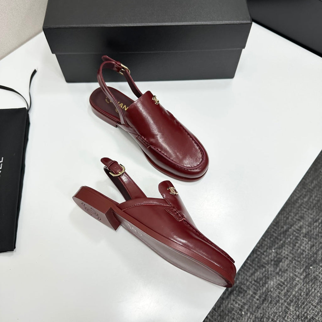 CC SS 2026 Pre Slingbacks Burgundy Calfskin 630506