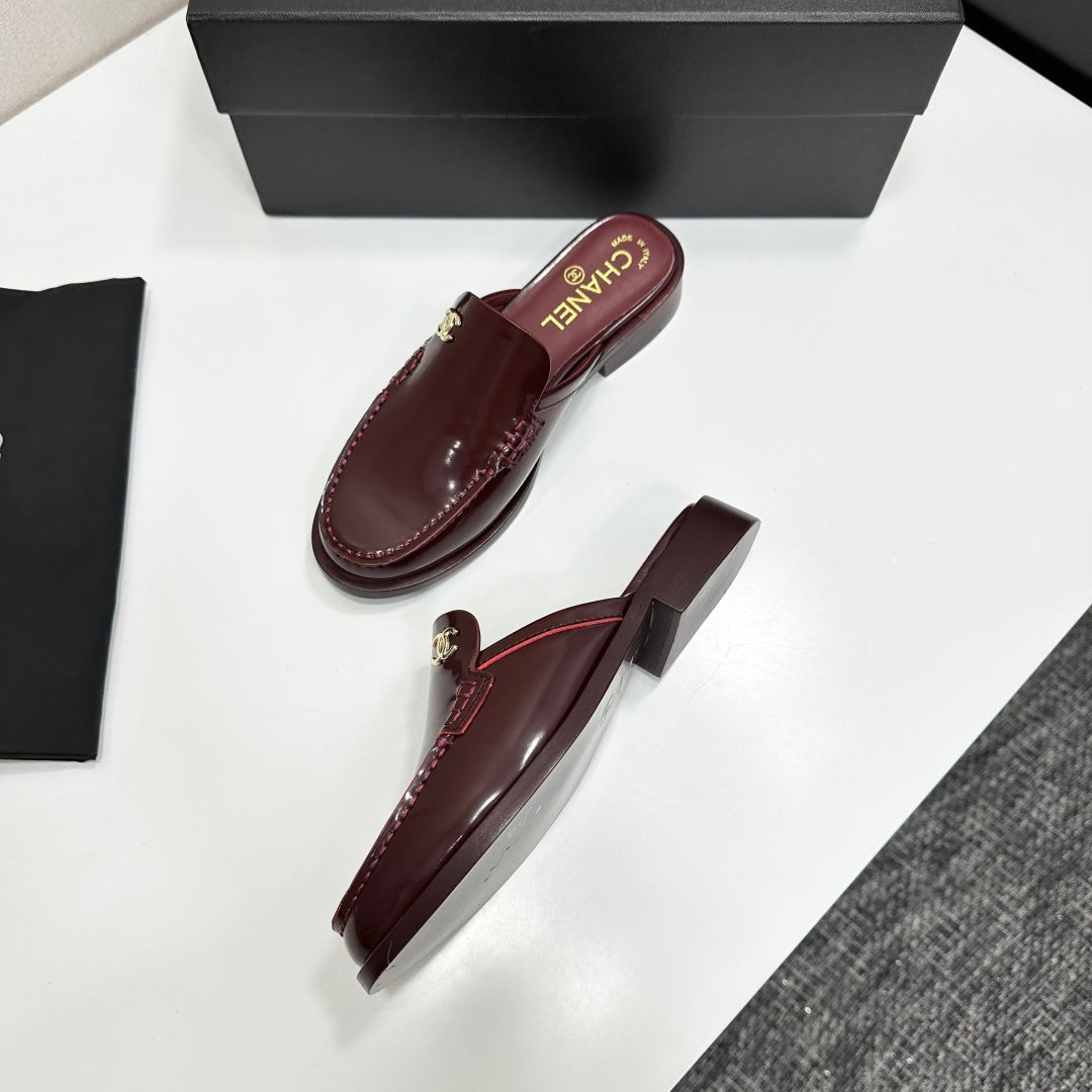 CC SS 2026 Pre Loafer Sandal Burgundy Calfskin 630476
