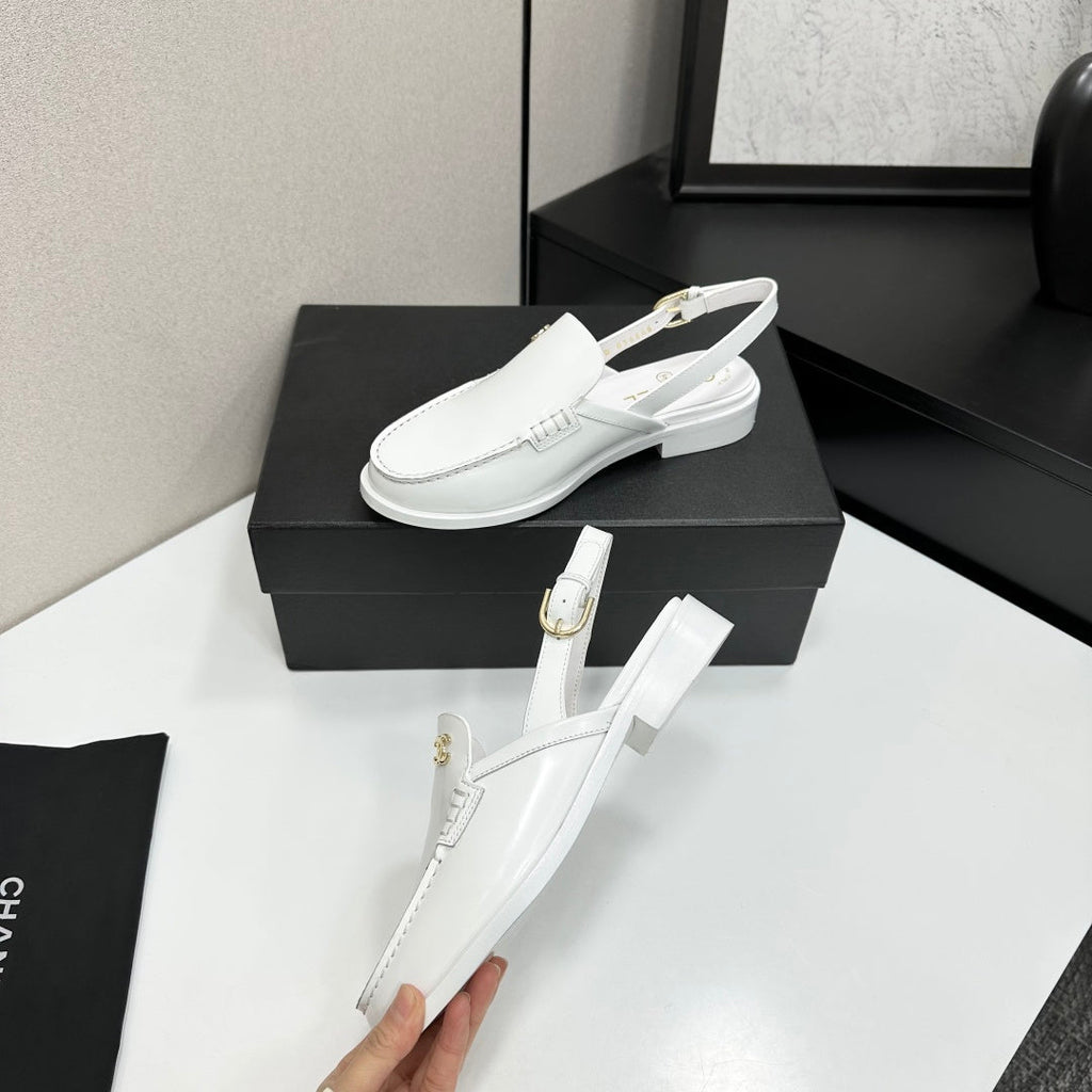 CC SS 2026 Pre Slingbacks White Calfskin 630479