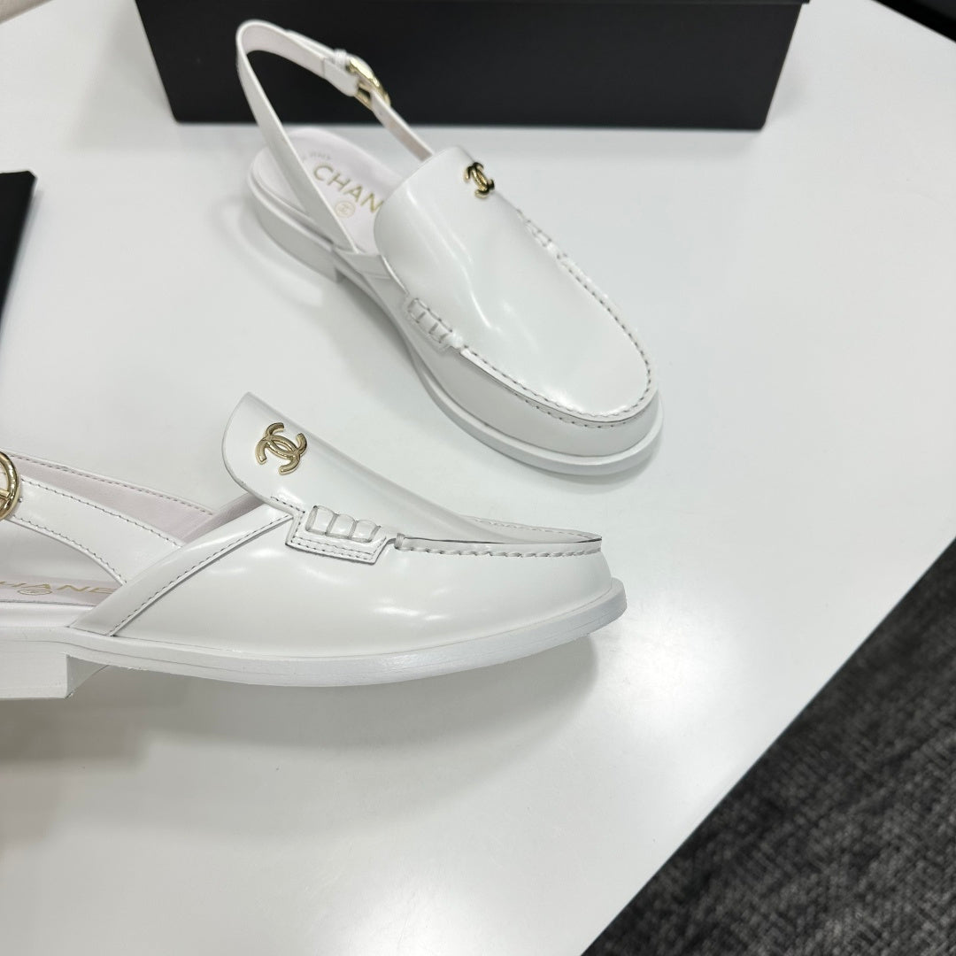 CC SS 2026 Pre Slingbacks White Calfskin 630479