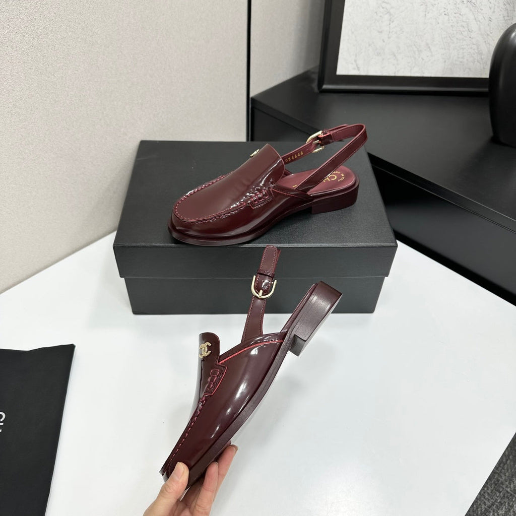 CC SS 2026 Pre Slingbacks Dark Burgundy Calfskin 630482