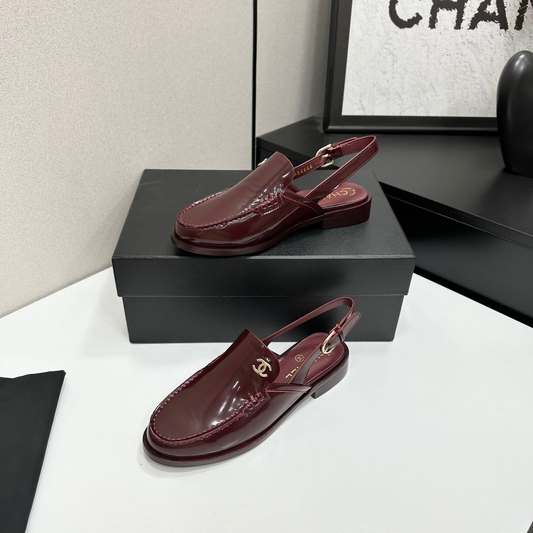 CC SS 2026 Pre Slingbacks Dark Burgundy Calfskin 630482