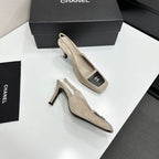 CC Block Slingback Black Khahi Suede 743246