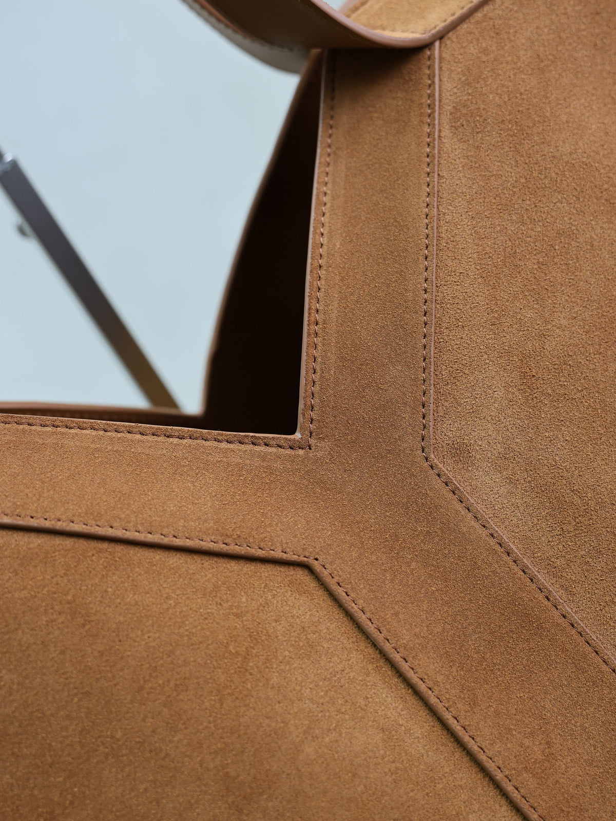 Y Tote Bag Brown Suede
