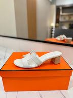 HM Oasis Sandals White Cowhide 294845