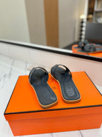 HM Oran Sandal Black Blue Cowhide 294852