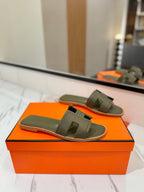 HM Oran Sandal Army Green Perforate Cowhide 294875